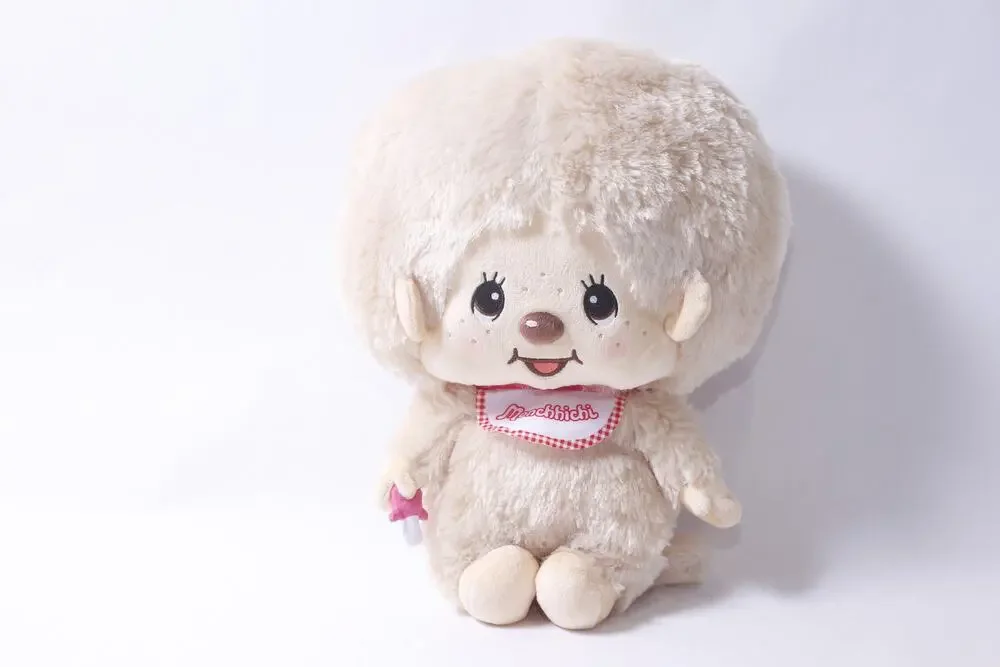 2025 Sekiguchi Monchhichi XL Plush Beige w Pacifier and Tag ~ 260721-WH 167